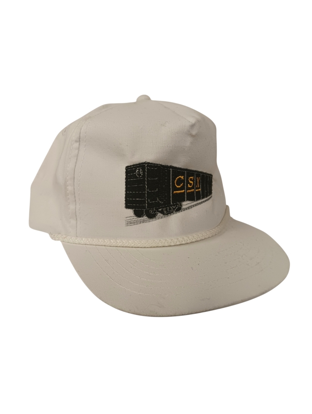 90s CSX Railway Train Graphic Rope Snapback